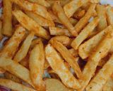 A picture of step 3 of French fries Pakora.