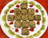 A picture of step 5 of Kiwi seasame Burfi.