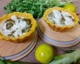 A picture of step 6 of Mixed Saag Filled Cheezy Makka Tarts.