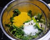 A picture of step 1 of Spinach Green chutney for sandwich or any chaat.