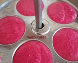 A picture of step 3 of Valentine's Day Special Beetroot and Ragi Mini Idlis.