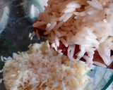 A picture of step 1 of Sinasir chunks with minced meat.