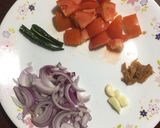 A picture of step 1 of Chatpata Masala Bhindi.