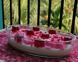 A picture of step 9 of Strawberry jello pudding.