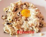 Foto del paso 9 de la receta: Risotto de champiñones con jamón y huevo