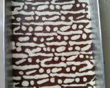 Cara Membuat Brownies kukus putih telur Batik roll 3