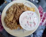 A picture of step 9 of Aloo Akni.