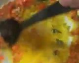A picture of step 7 of Sweet and sour Tomato Curry serve with white rice.