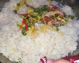 A picture of step 7 of Chinese fried rice.