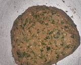A picture of step 4 of Moringa leaves tikki.