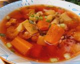 Hình bước làm 3 của món Canh rau củ nấu xương gà