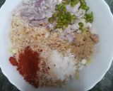 A picture of step 1 of Aloo Tikki Chaat.