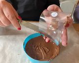 A picture of step 6 of A Pudding for HM Queen, Eton Mess in a handmade Chocolate Cup.