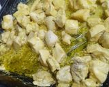 A picture of step 1 of Chicken Kosha Masalah.