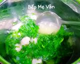 Hình bước làm 2 của món Canh rau tần ô nấu cá thác lác viên