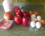 Foto del paso 1 de la receta: Tortilla de manzana y beicon