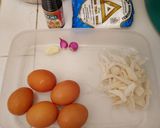 Foto langkah ke 1 dari resep Nasi Jamur Telur Rice Cooker.