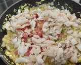 Foto del paso 5 de la receta: Calabacín relleno de pescado y taquitos de jamón, para comer en frío