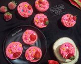 A picture of step 10 of Eggless Strawberry Cupcakes.