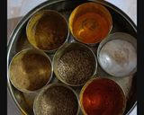 A picture of step 1 of Roasted Gram Rice Tehari.