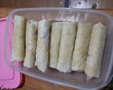 Foto langkah ke 3 dari resep Lumpia pisang coklat lumer.