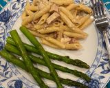 Foto del paso 4 de la receta: Pasta con pollo, tocino y espárragos