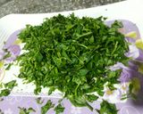 A picture of step 2 of Afang soup.