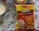 A picture of step 1 of Maggi chatpata tomato vegetables Chinese soup.