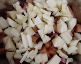 A picture of step 1 of Plum and apple Jam.