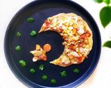 मिक्स व्हेज चीझ पिझ्झा मून (mix veg cheese pizza recipe in marathi) रेसिपी स्टेप 9 फोटो 