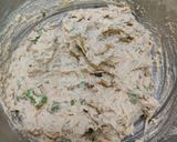 A picture of step 2 of Quinoa flour fritters.