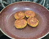 A picture of step 4 of PROTEIN SPROUT TIKKI...High Protein Pan Fried Starter for Parties...