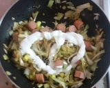 Foto del paso 3 de la receta: Puerros con salchichas a la carbonara