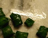 A picture of step 3 of Cheesy palak fritters.