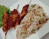 A picture of step 11 of Kasturi Kabab With Chicken Vegetable Fried Rice.