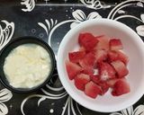 A picture of step 1 of Watermelon Smoothie.
