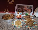 صورة لخطوة 3 من وصفة سمك بلطي ارز صياديه سلطه وصينيه سمك قراميط