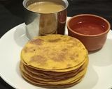 A picture of step 4 of Manchurian masala mini khakhra.