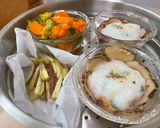 (奶素)【快速蒸籠料理】香菇芝味炸豆腐、牛油雙蔬、牛油蕃薯條的食譜步驟1照片