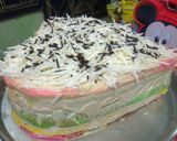 Foto langkah ke 10 dari resep Rainbow Cake Kukus Lembut.