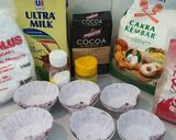 Foto langkah ke 1 dari resep Kue Bolu Coklat Kukus - No Mixer + No Telur -.