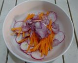Hình bước làm 1 của món Salads rau mầm thịt bò áp chảo
