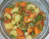 A picture of step 3 of Mix boiled vegetables.