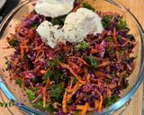 A picture of step 3 of Healthy slaw with seasonal kale.