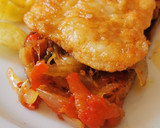 Foto del paso 5 de la receta: Tostada de Merluza rebozada con Piperrada