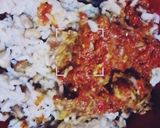 A picture of step 4 of Rice and beans with stew.