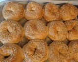 A picture of step 3 of Sesame saffron rings.