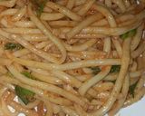 A picture of step 6 of Green chicken pasta.