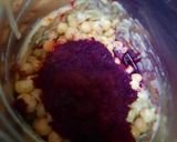 A picture of step 9 of Beetroot Hummus Breakfast Toast.