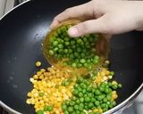 A picture of step 1 of Vegetables Fried Rice.